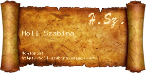 Holl Szabina névjegykártya